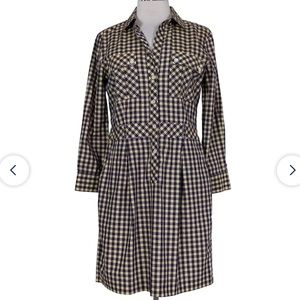 Theory Check Plaid Shirt Dress